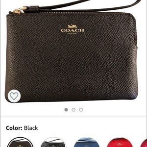 Coach leather wristlet